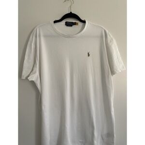 Polo Ralph Lauren White Classic Fit SOFT Quality Cotton T Shirt Quiet Luxury XL